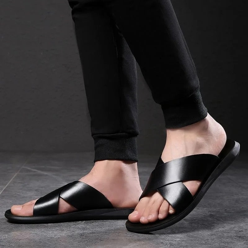 Roy slide sandals - Black