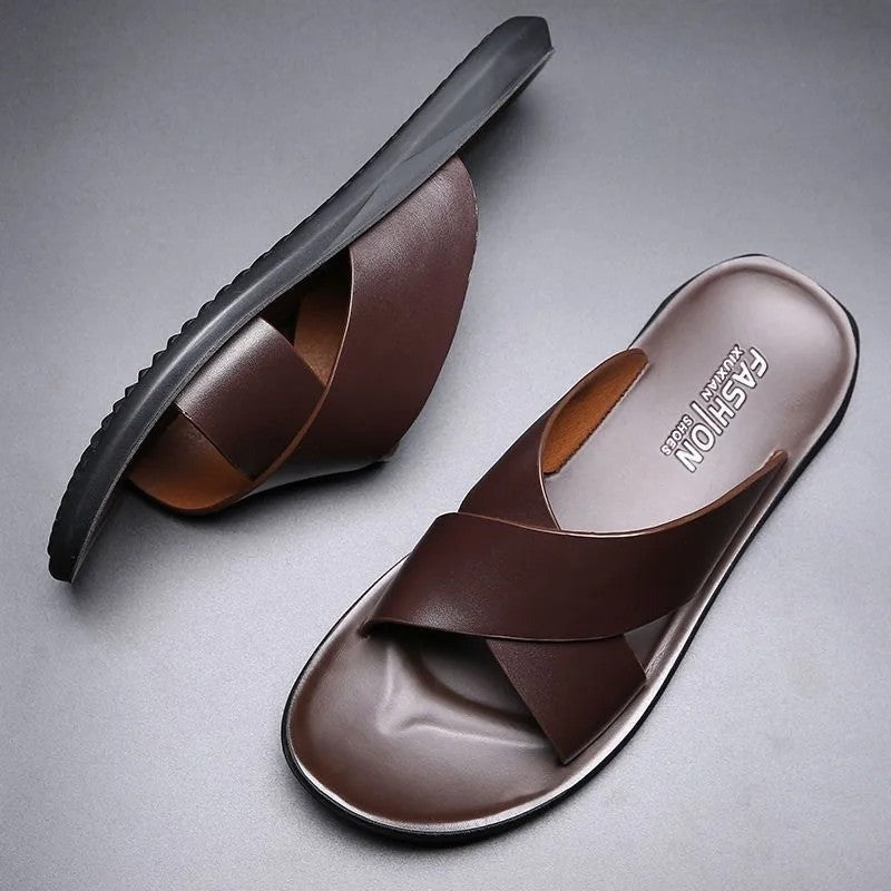 Roy slide sandals - Brown