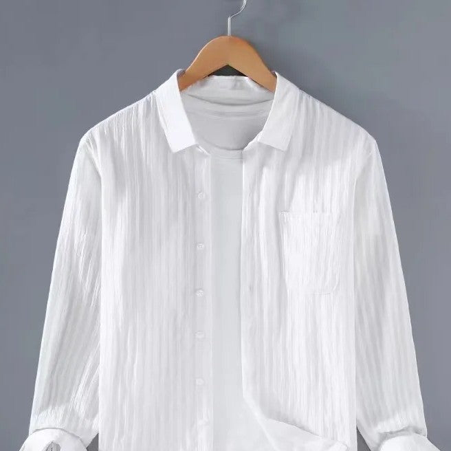 Henry | Men's Summer Long Sleeve Linen Button Up Shirt