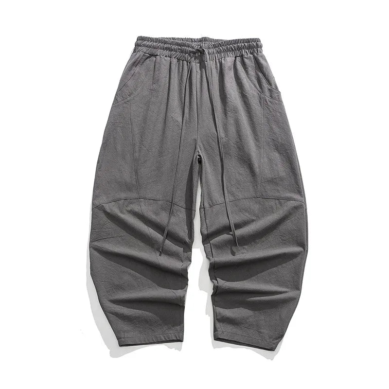 Noah Men's Linen Wide Leg Pants detail
