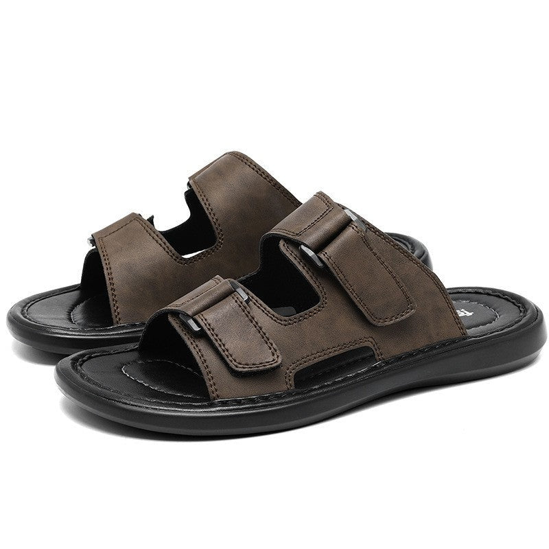 Sage summer slides - Dark Brown