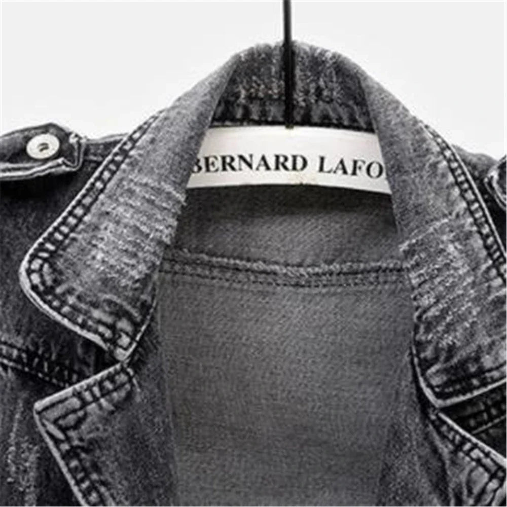 Jane | Women's Cropped Moto Denim Vest