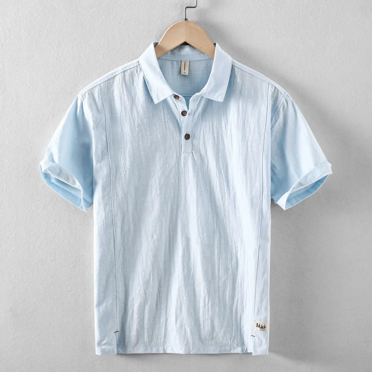 Sky Blue linen polo