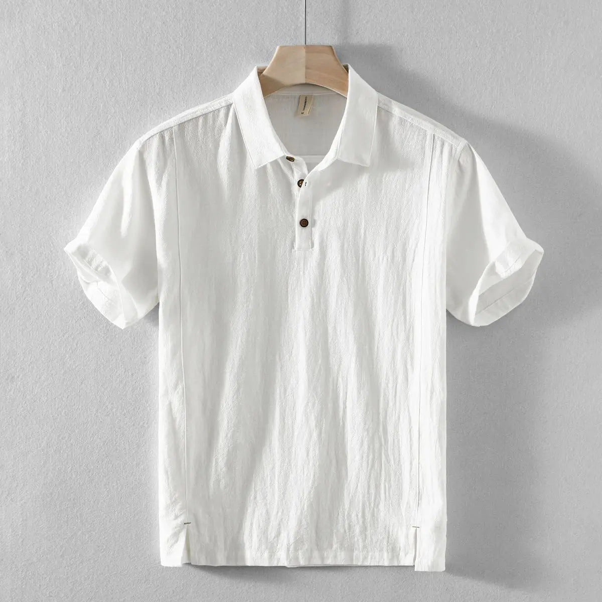 White linen polo