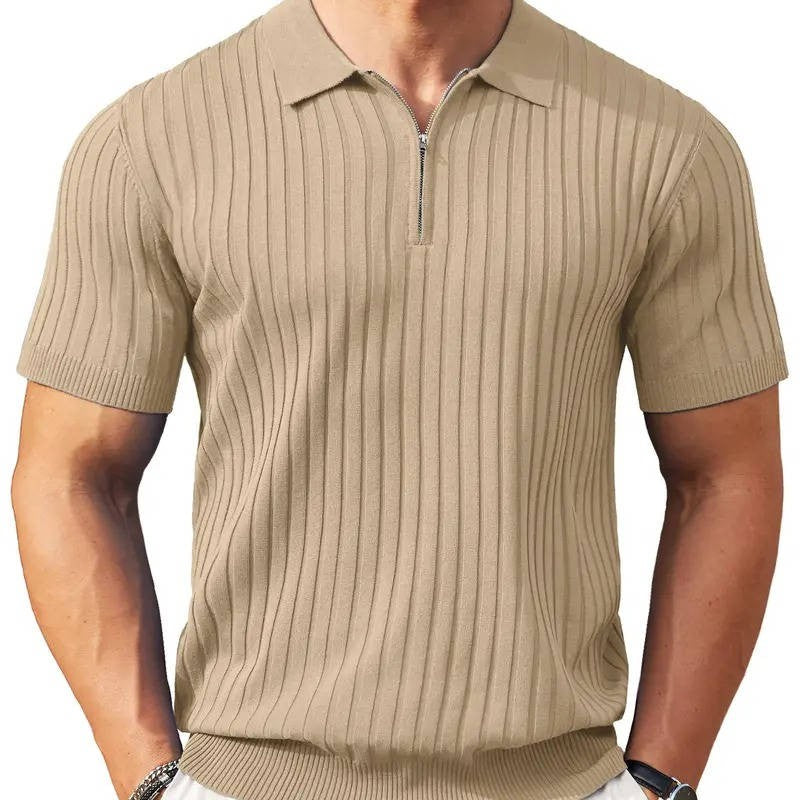 Simon knit polo shirt - Khaki