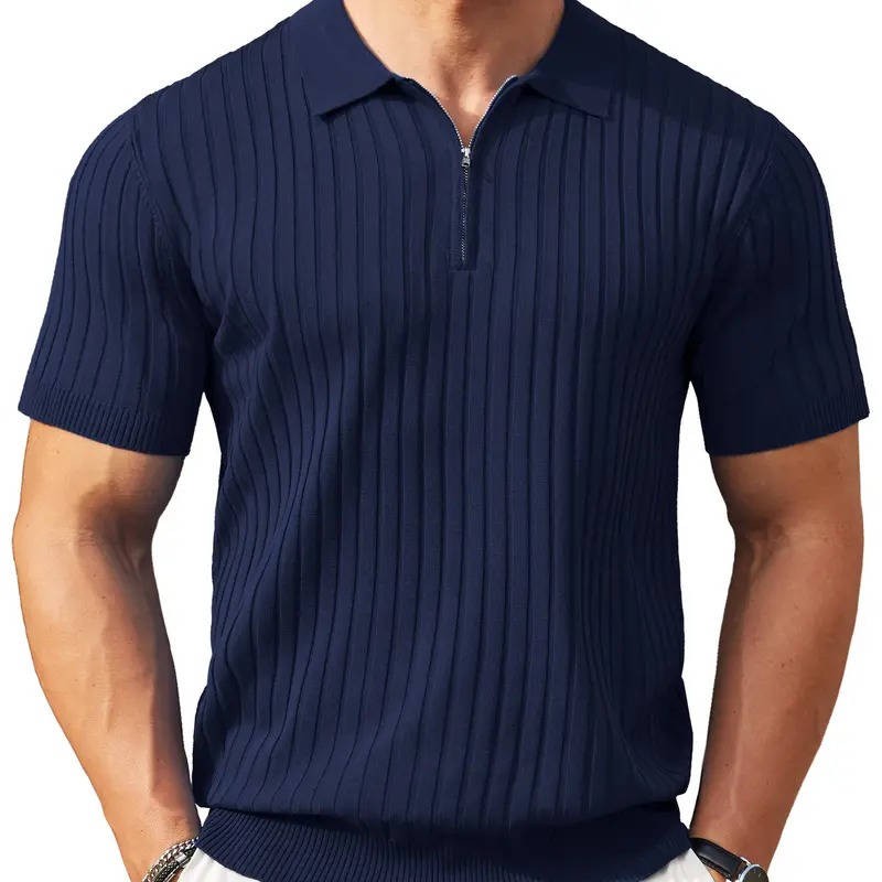Simon knit polo shirt - Navy