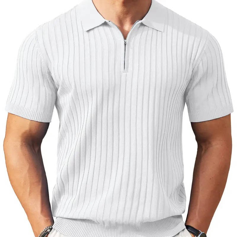 Simon knit polo shirt - White