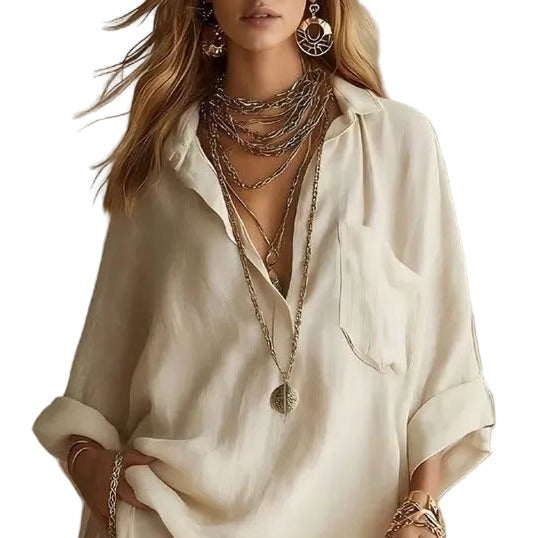 Sofia linen set - Khaki alt shot
