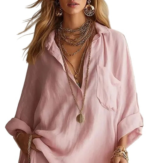 Sofia linen set - Pink alt shot