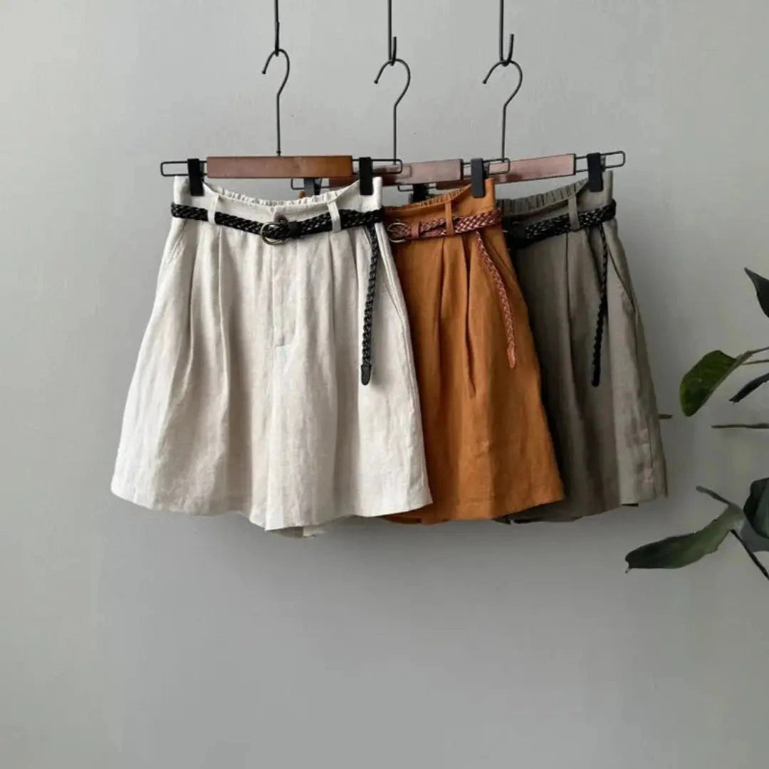 Sofia linen pleated shorts - all 3 colors