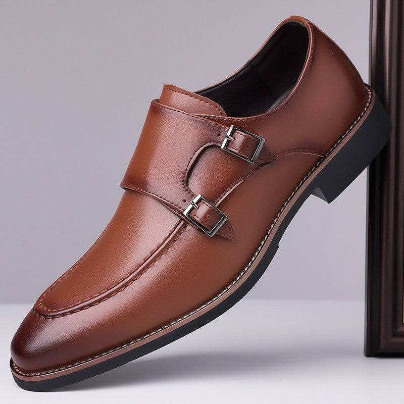 Stefan monk strap dress shoes - Dark Brown