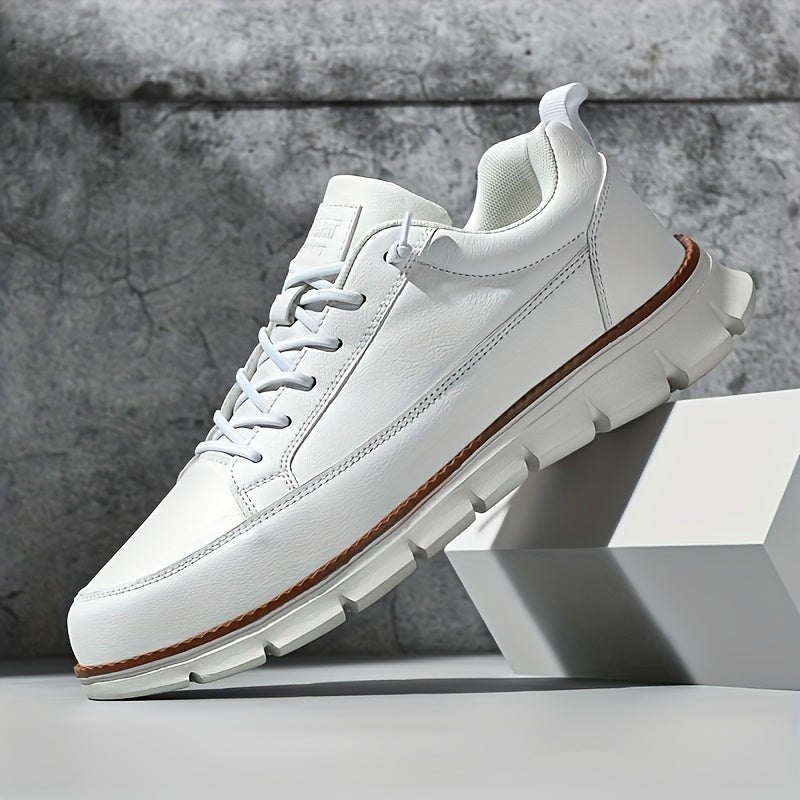 Stefan leather low top dress sneakers - White pair view