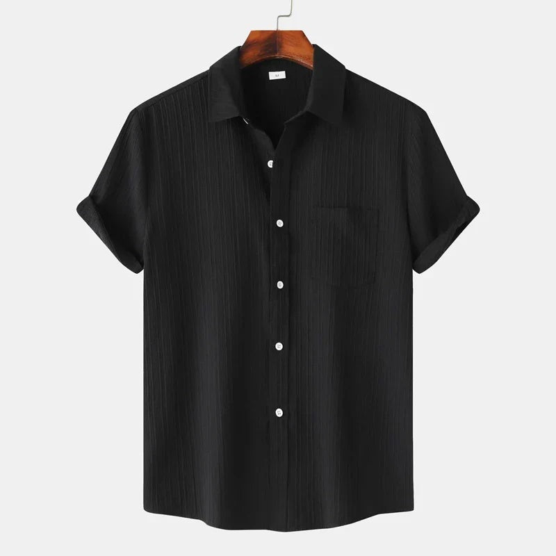Tobias linen shirt - Black