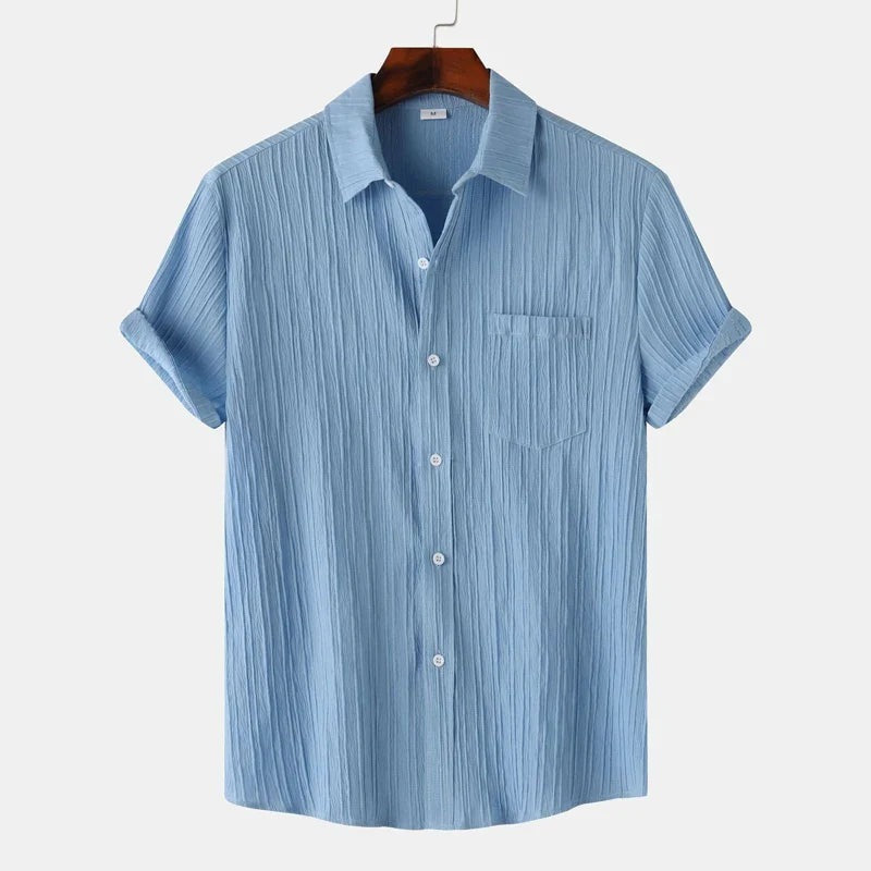 Tobias linen shirt - Blue