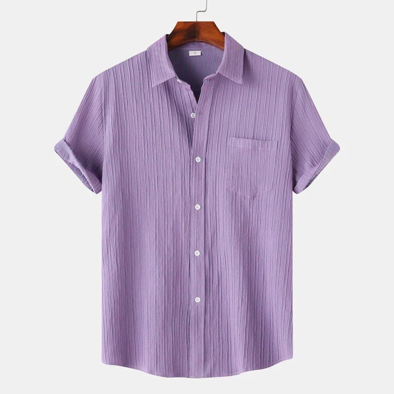Tobias linen shirt - Purple