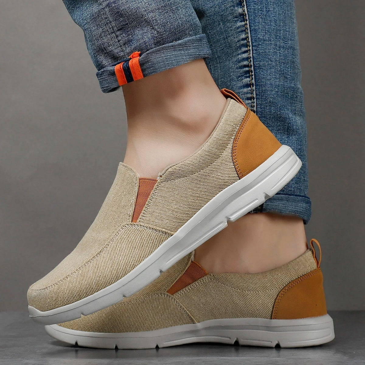 Tom slip on canvas shoes - Khaki detail