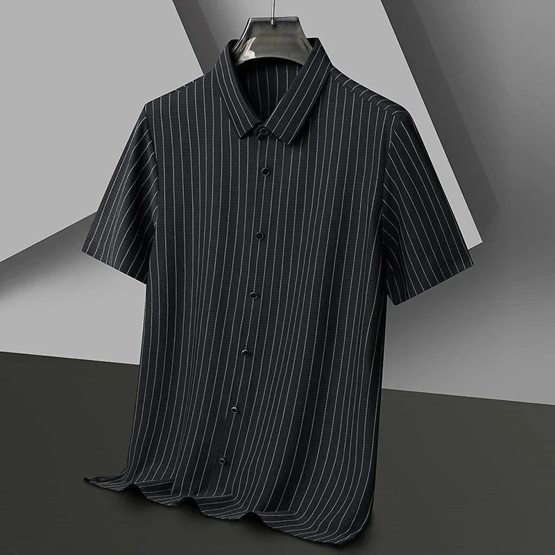 Victor pinstripe polo - Black