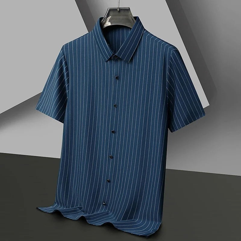 Victor pinstripe polo - Blue
