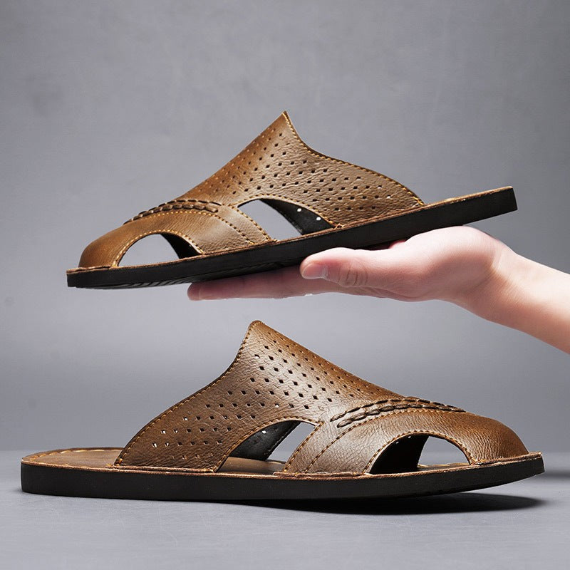 Marlon sandals - Brown side detail