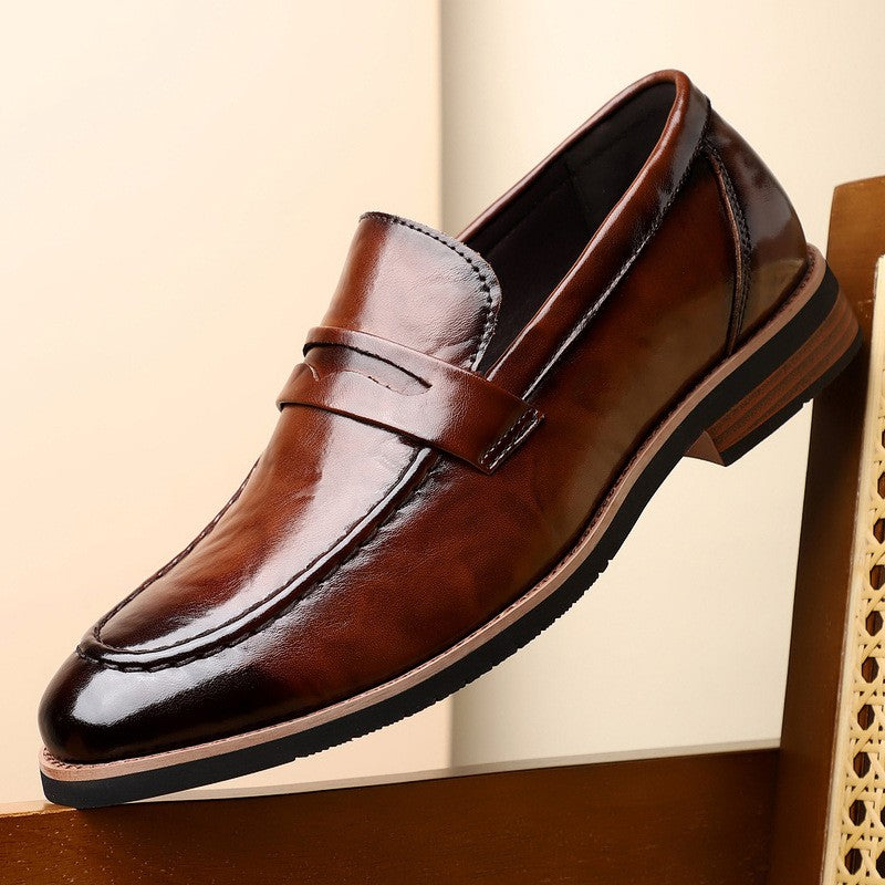 Porter leather dress loafers