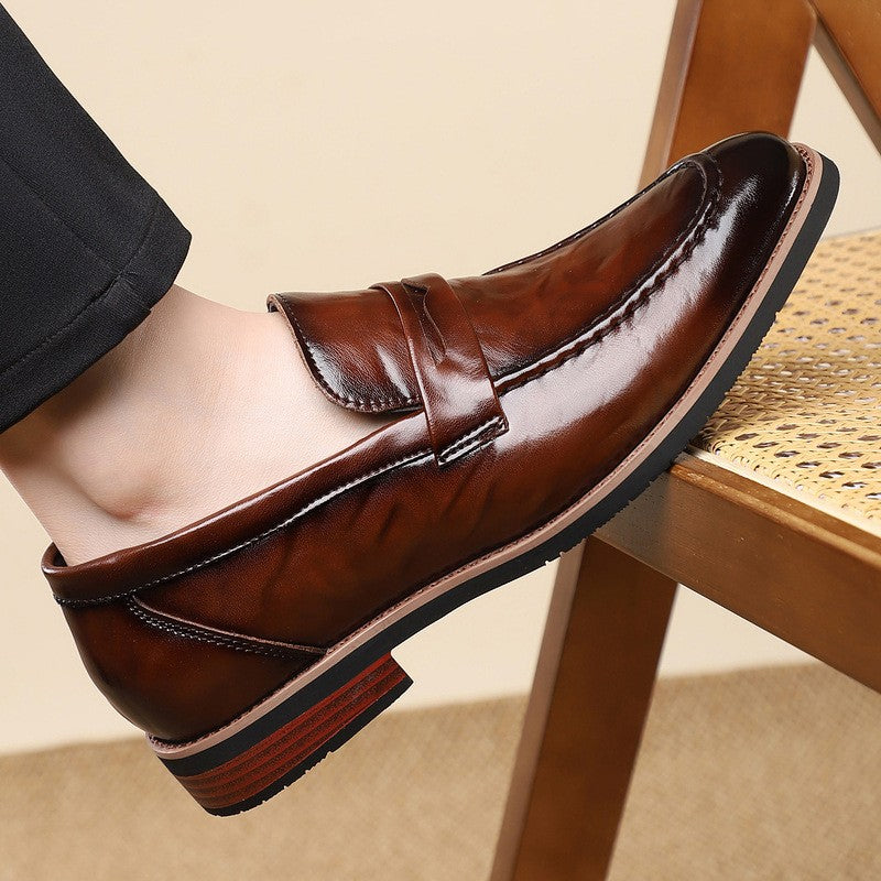 Porter leather dress loafers