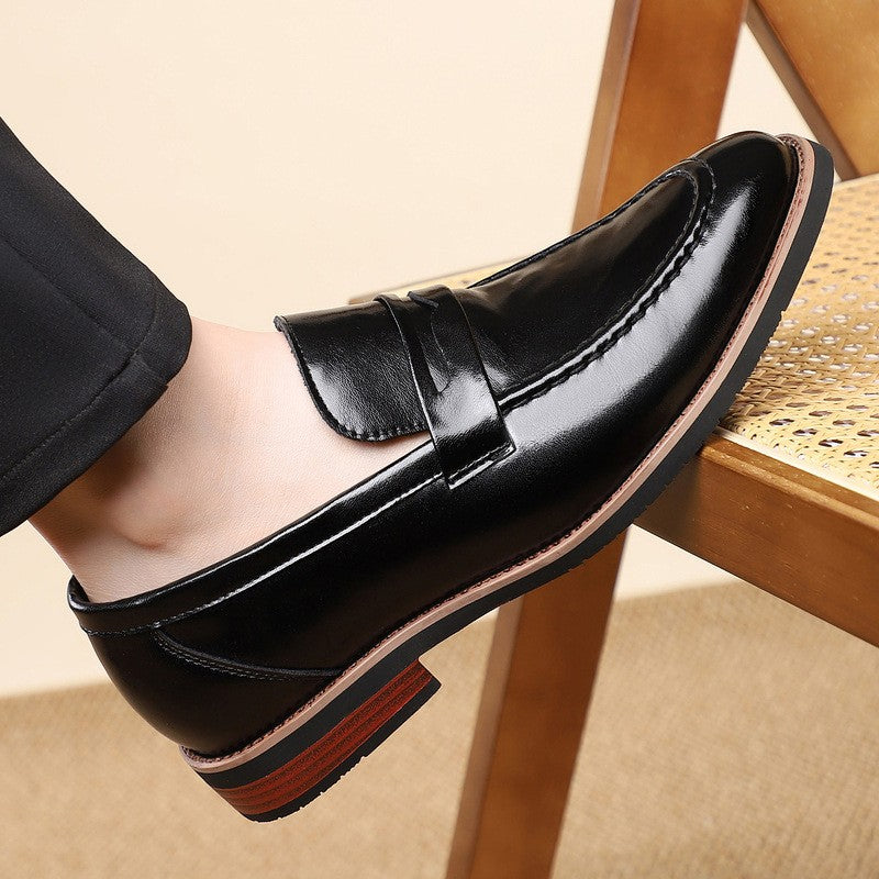 Porter leather dress loafers