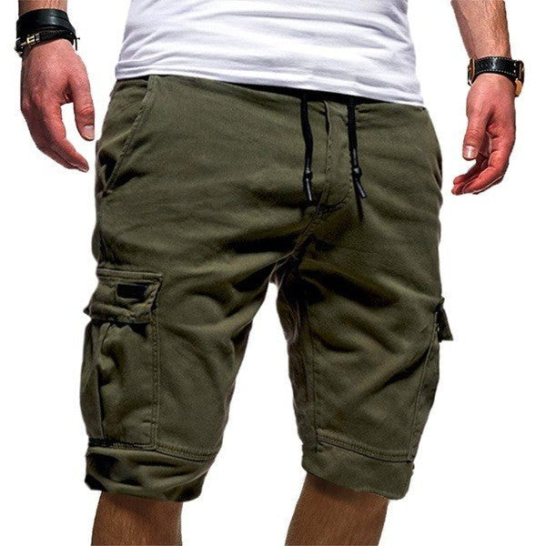 Liam cargo loose shorts dark green